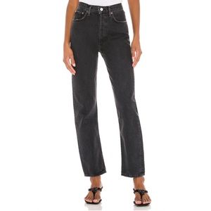 Agolde 90s pinch waist jeans in Black Tea
